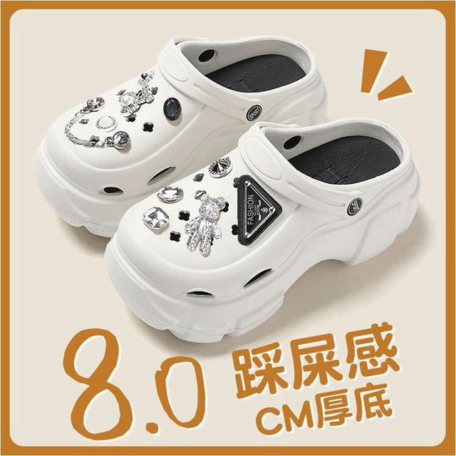 【長期團2026】【預購商品】【批發】韓版鑽石熊增高包頭厚底洞洞鞋0EVA-1 260728-14