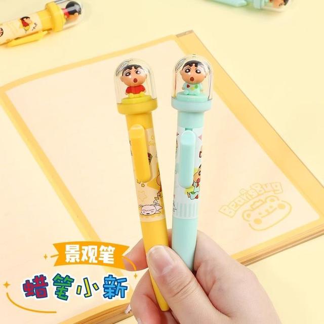 ins蠟筆小新創意景觀按動中性筆(預購)