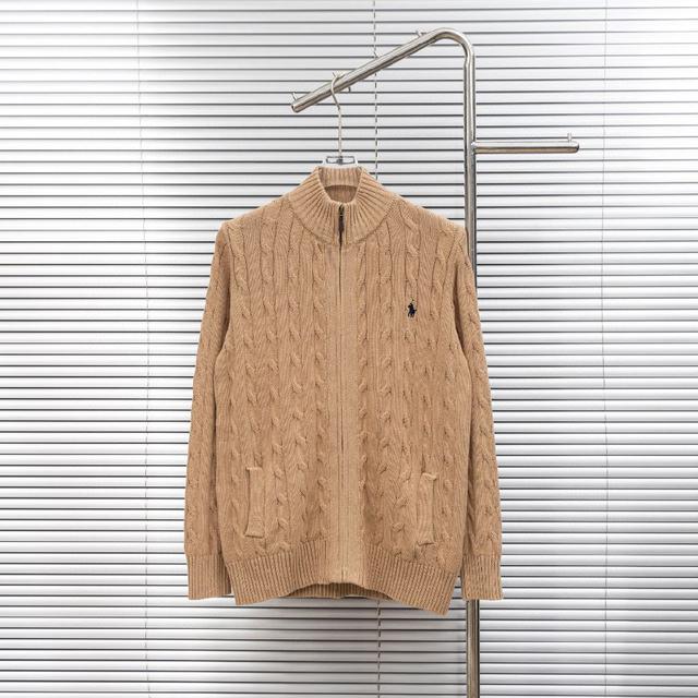 款式：拉夫劳伦 POLO Ralph Lauren小标刺绣针织老钱风拉链开衫外套