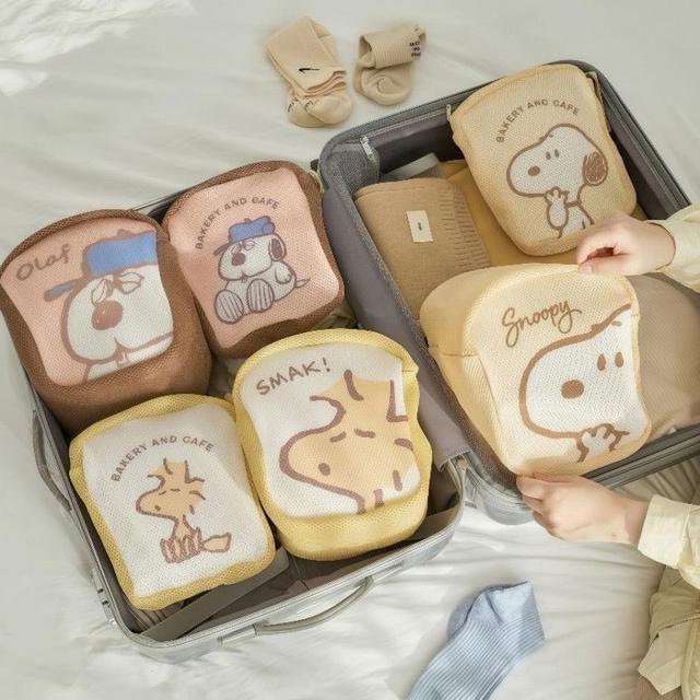 日系卡通史努比吐司收納洗漱包(預購)