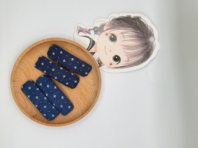 牛仔方形髮夾