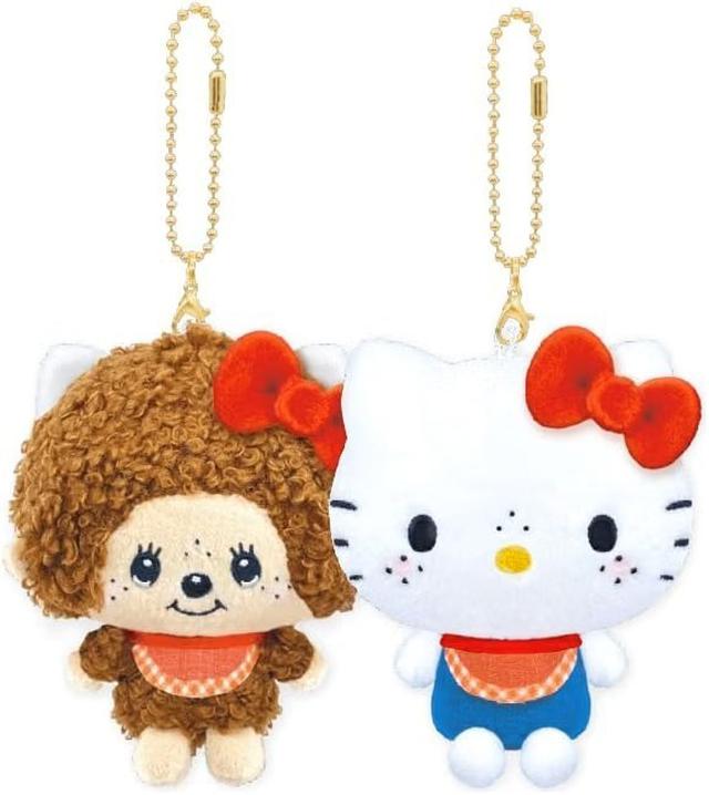 日本 Monchhichi × Hello Kitty 微笑絨毛吊飾#09/29