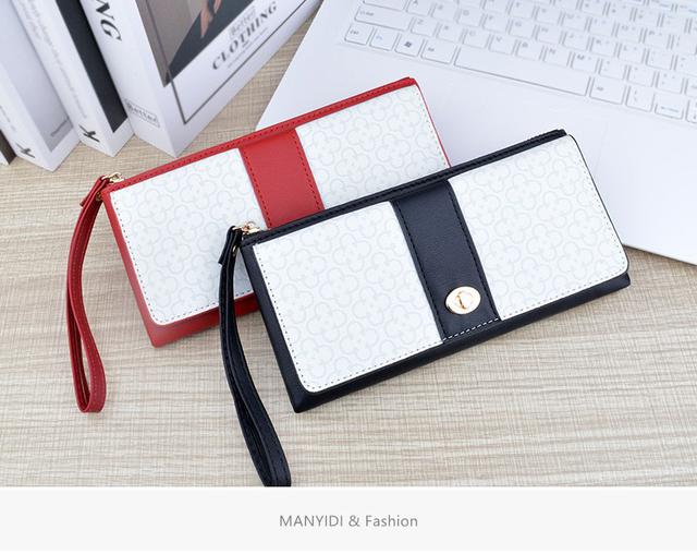 【長期團2025】【預購商品】【批發】韓系撞色多功能長款皮夾錢包 CB02