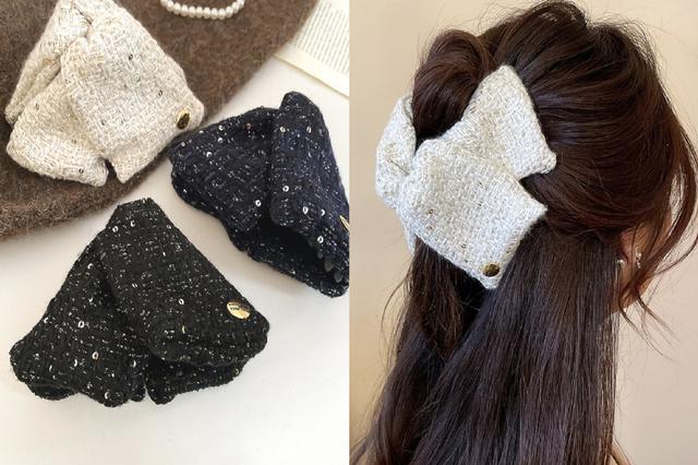 正韓 法式復古優雅輕奢布藝抓夾 📍韓國連線預購收單日：4/19