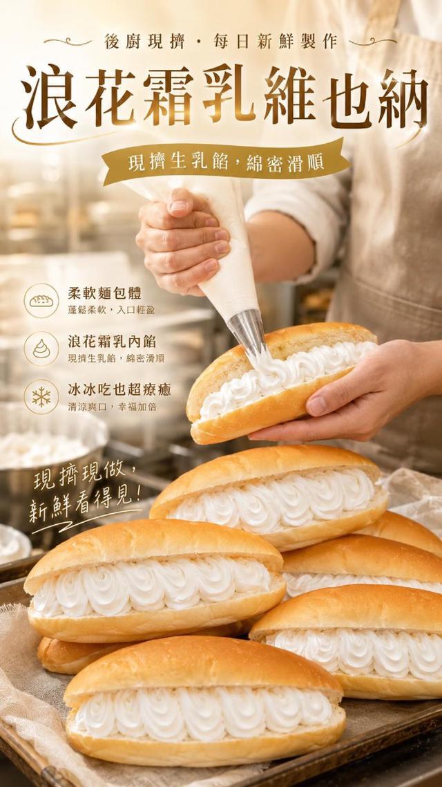 浪花霜乳維也納50盒倍數免運不散賣
