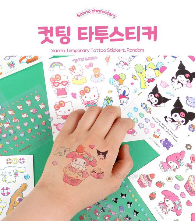 韓國療癒三麗鷗紋身貼指甲貼組(單張)#07/27