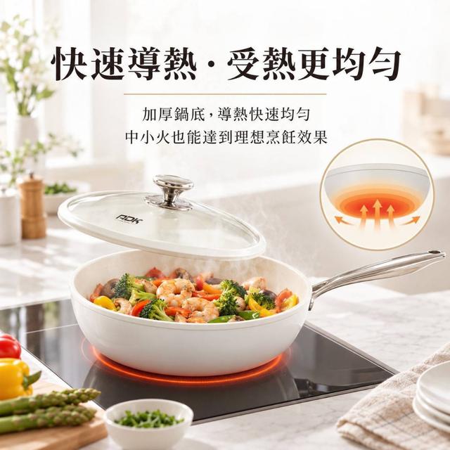 預購 台灣西華 ADK陶瓷不沾深煎鍋 28公分《免運》-10/14號中午12點結單
