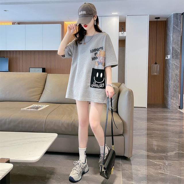 【預購】【0620結單】【批發】夏季大碼-華夫格小熊印花短袖T恤 49907