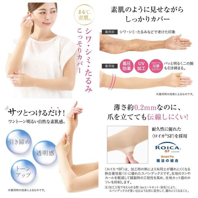 日本製超薄抗UV防曬裸肌袖套#05/25