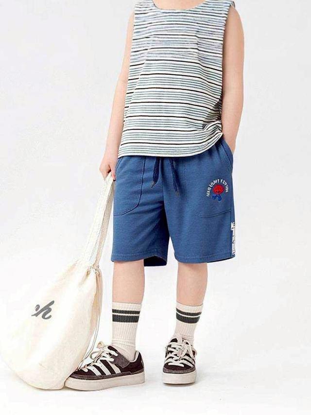 【預購商品】【0529結單】【批發】中大童 刺繡印花運動短褲 250527-05