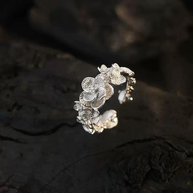 韓國甜美簍空花朵S925純銀#隨時結單