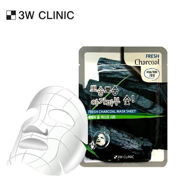 韓國3W CLINIC竹炭深層控油面膜23ml(片)-7片1組#07/20