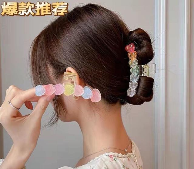 ins韓系糖果色愛心鯊魚夾(預購)