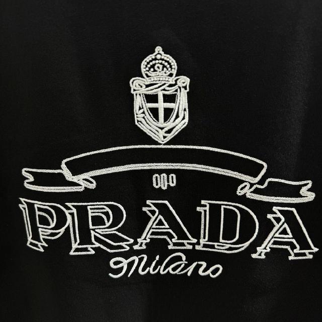 克纯棉面料 彩色锁链绣花工艺 黑白 SMLXLXXL5个码