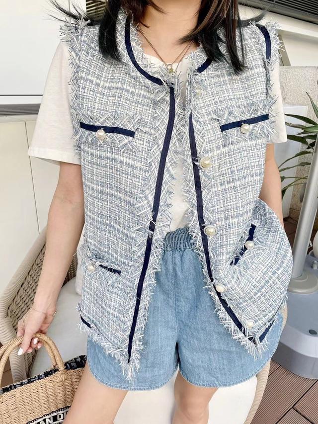 香奈儿编织马甲外套