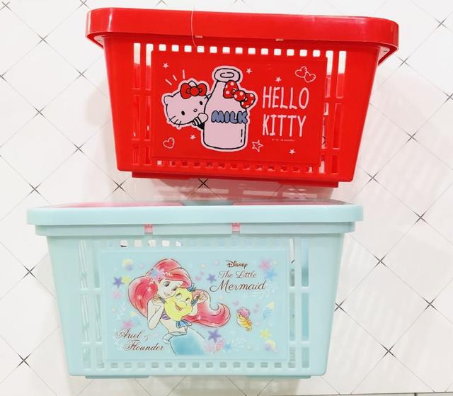 日本三麗鷗迪士尼系列圖案小提籃收納盒