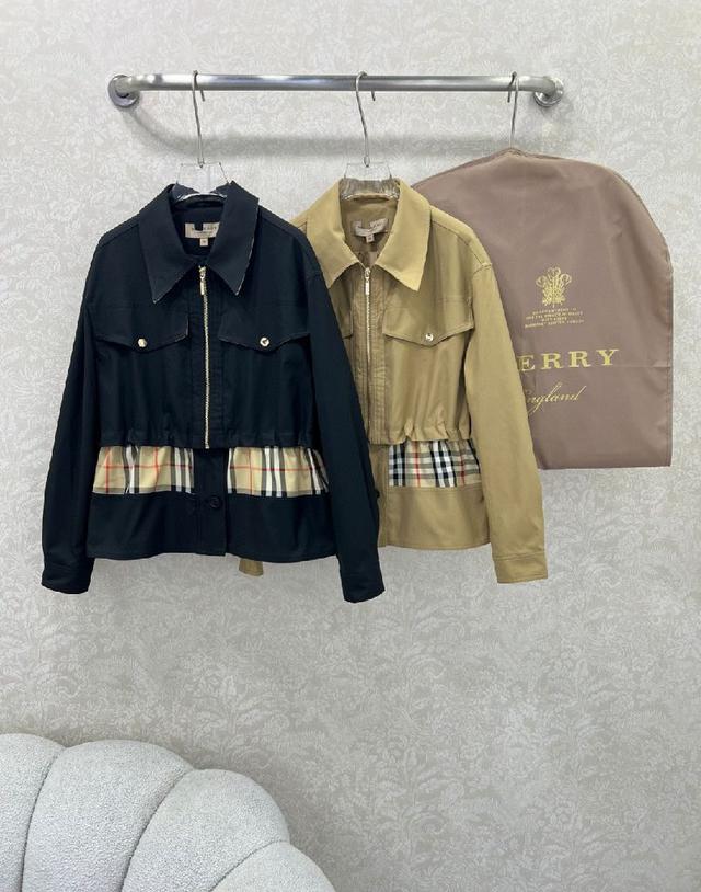 Burbe*ry25新款小立领防晒冲锋衣外