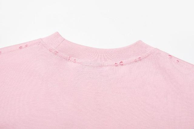 巴黎新款前面以place des vosges直喷印花短袖T恤