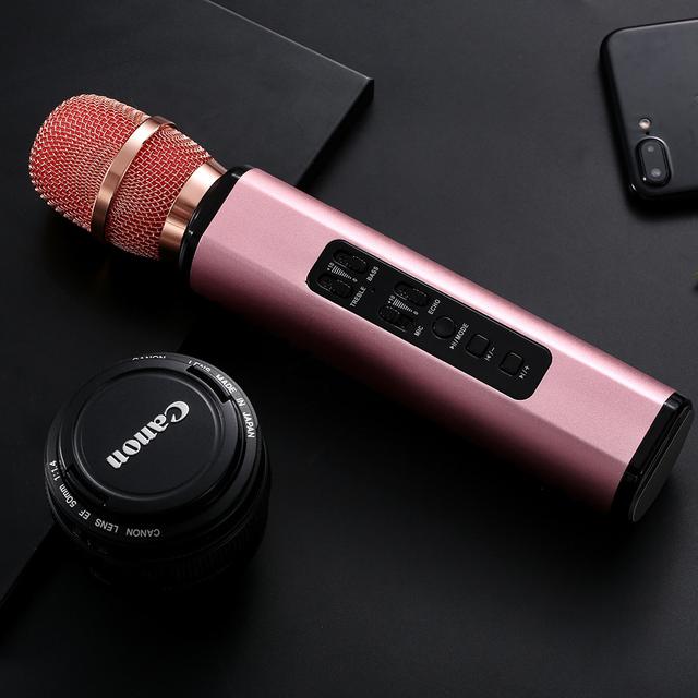 新款私模K6手機K歌寶智能多功能雙喇叭便攜話筒 無線藍牙麥克風