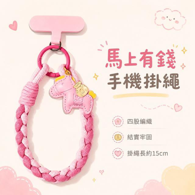 【預購商品】【0611結單】【批發】馬上有錢 手機掛繩2條(含掛片) 260609-12