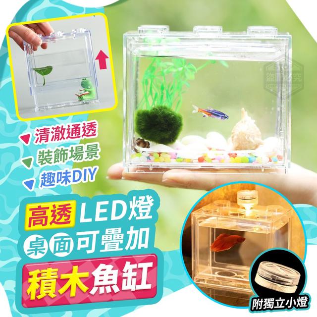 【預購】【0828結單】【批發】高透LED燈-可疊加桌面積木魚缸