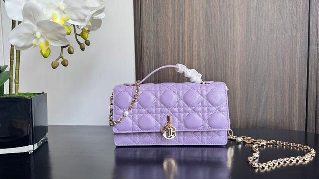 部搭配手柄，优雅实用，令 Lady Dior 系列更加丰
