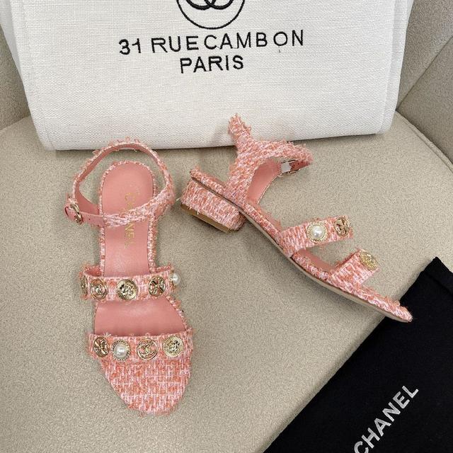 Chanel经典重工皮面编织拖鞋 原版一比一定制
