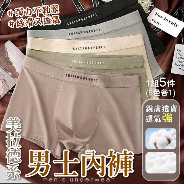 【預購商品】【0603結單】【批發】美拉德系男士內褲5件 250531-01