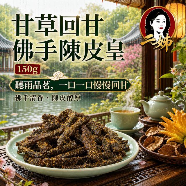 預購 二姊嚴選 甘草回甘佛手陳皮皇150g -7/21下午3點收單