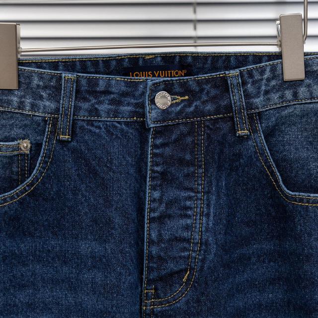 路易威登LV手绘涂鸦牛仔长裤