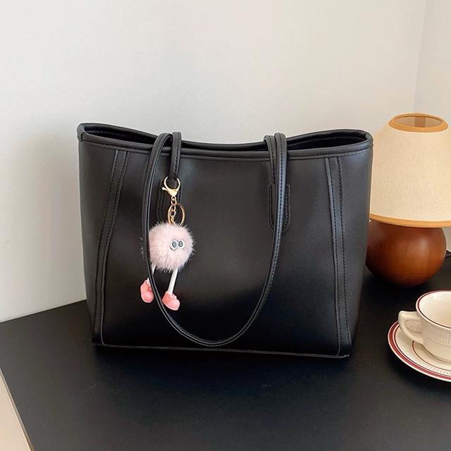 大容量單肩包腋下高級感復古純色大包