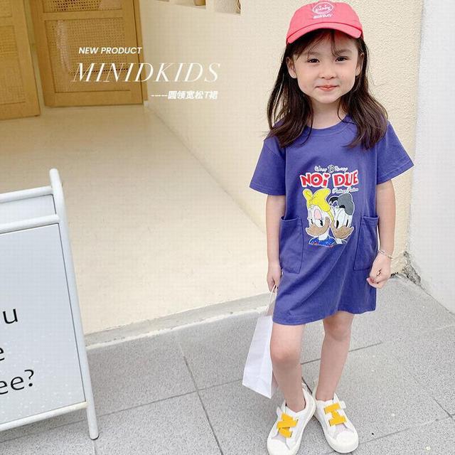 【預購】【0528結單】【批發】夏季童裝-卡通印花短袖連衣裙 1975