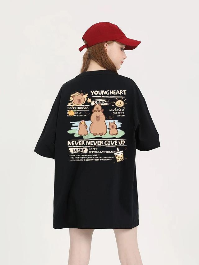 【預購商品】【0803結單】【批發】卡通卡皮巴拉 冰柔纯棉T 250731-29