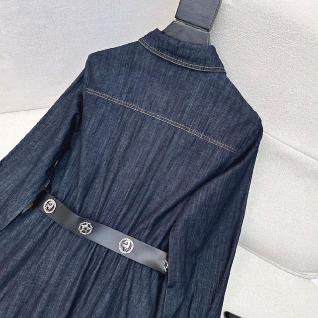 春夏最新款长款牛仔连衣裙 🖤定制牛仔材质  复古洗水色系