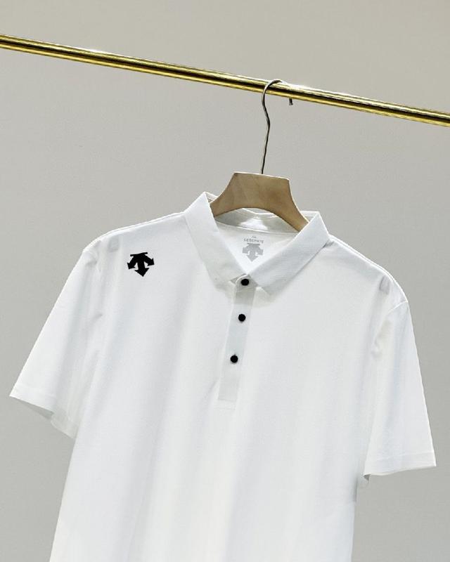 迪桑特四色半拉链翻领短袖Polo衫