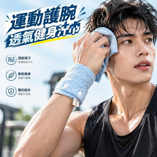 【預購商品】【1027結單】【批發】運動護腕透氣健身汗巾3入 261025-21(任選3色)