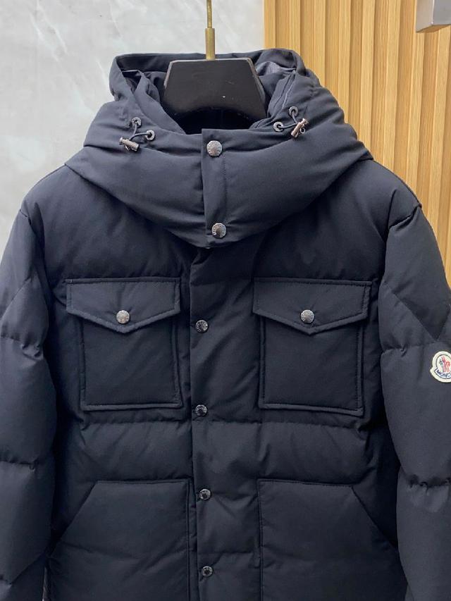 秋冬简约。黑 /藏青色中长款 可卸围巾领 羊毛大衣 羽绒服