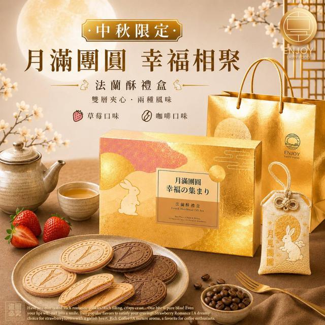 美味享食-月滿團圓法蘭酥禮盒-7/15號中午12點結單