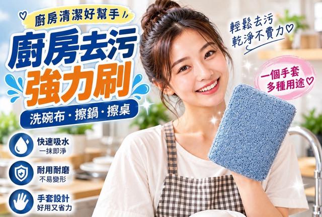 預購 廚房去污神隊友｜強力去污刷(2入組)-10/14號中午12點結單