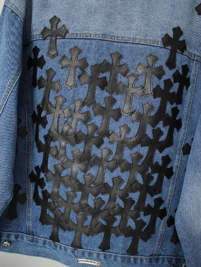 LV条纹水墨渲染印花丹宁牛仔长袖衬衫外套