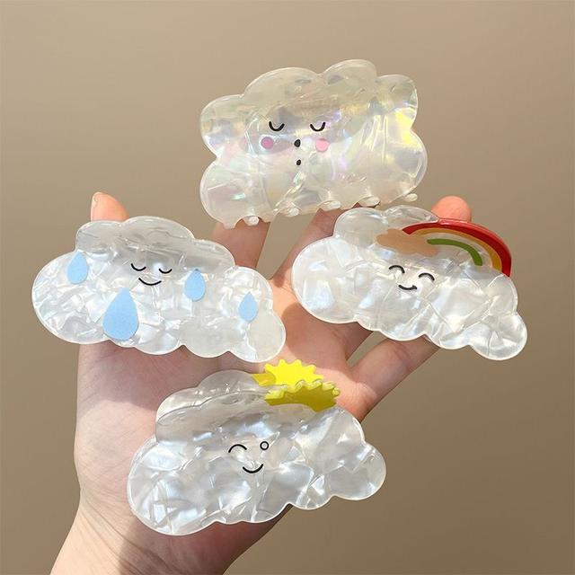 韓系甜美設計感雲朵醋酸髮夾(預購)