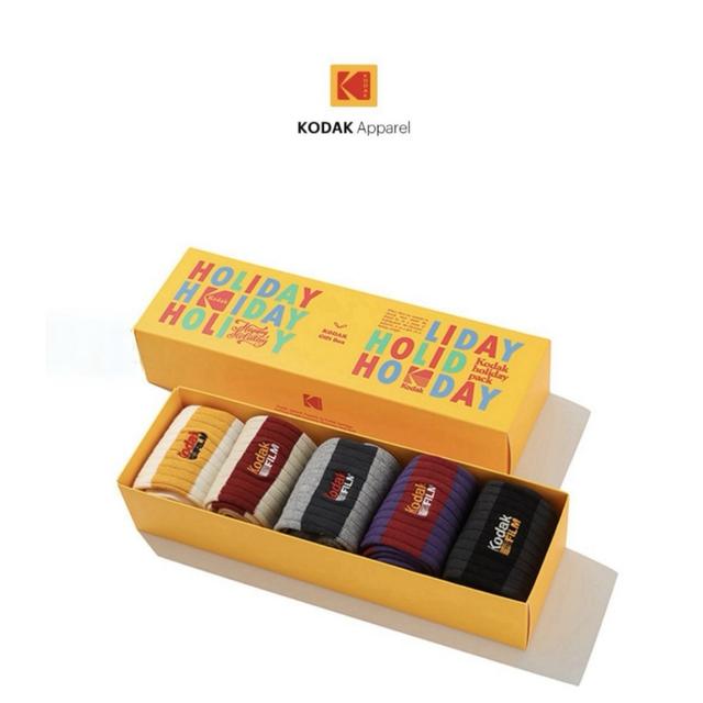 正韓KODAK 柯達 小LOGO長襪 5雙組 #11/04 中午12點