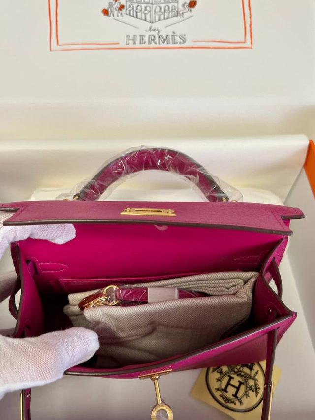 ❤️ mini Kelly二代  大红  半手工！  金  银现货