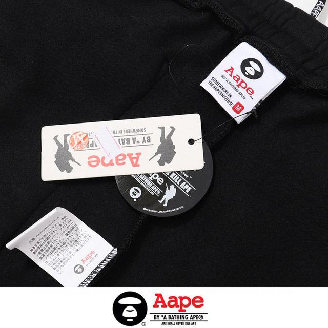 929猿人头AAPE宽松加绒 反光休闲卫裤运动长裤 M L XL XXL