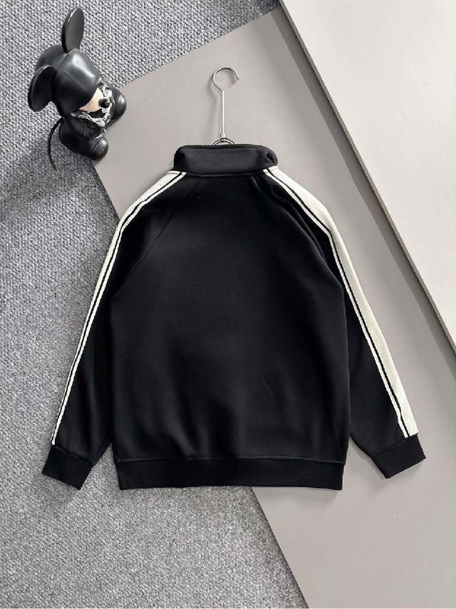 顶级拼接套装织带提花拉链款休闲裤，logo绣花经典黑白织带融合百搭专柜款套装