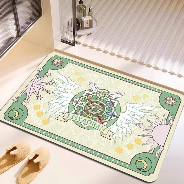 可愛庫洛魔法使硅藻泥吸水防滑地墊(預購)