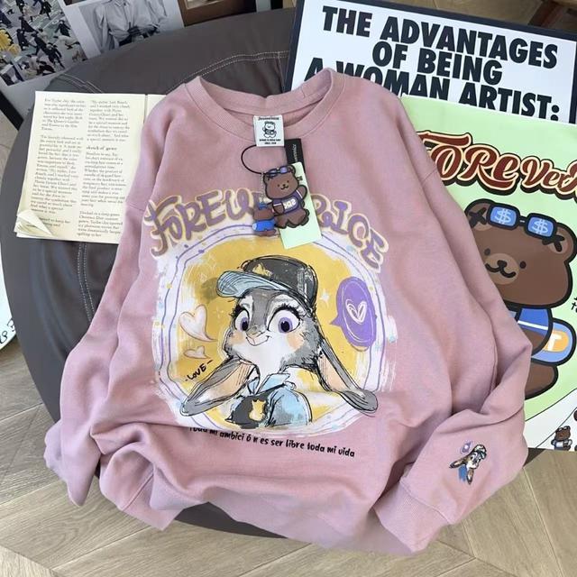 預購 一件就很有故事的可愛上衣 小兔插畫純棉薄款長袖上衣-1/20下午3點收單