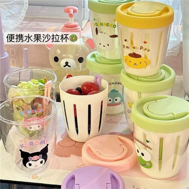 可愛三麗鷗雙層手提便攜水果沙拉杯(預購)