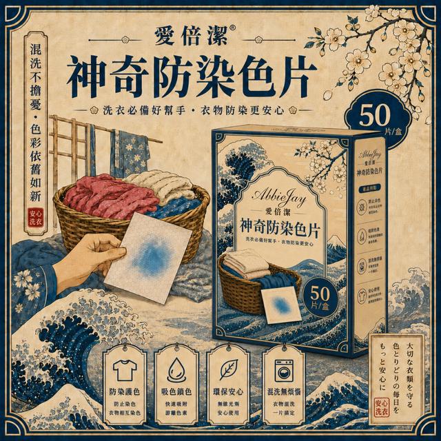 預購7/21愛倍潔 Abbiejay 神奇防染色片🧻50片/盒【1組2盒】【有中標 安心賣】