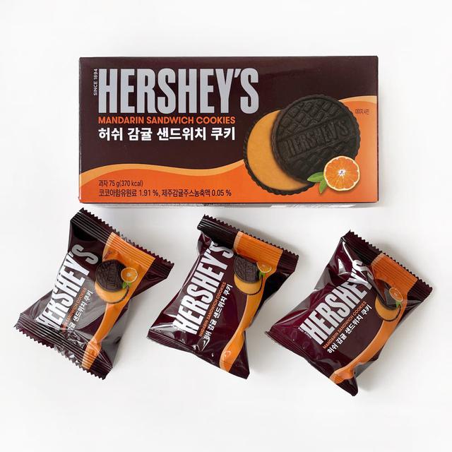 韓國限定 HERSHEY'S 好時濟州島柑橘夾心餅乾-75g#07/12